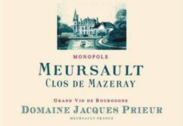 Rượu vang trằng Jacques Prieur Meursault Clos de Mazeray Monopole 2012