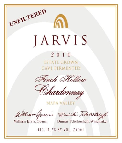 Rượu vang trằng Jarvis Finch Hollow Vineyard Unfiltered Chardonnay 2010