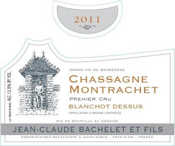 Rượu vang trằng Jean-Claude Bachelet Chassagne Montrachet Blanchot Dessus Premier Cru 2011
