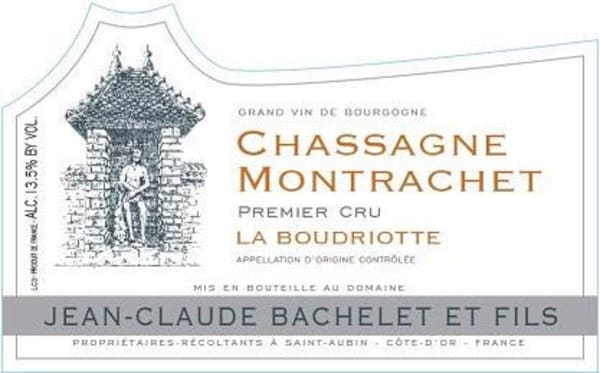 Rượu vang trằng Jean-Claude Bachelet Chassagne Montrachet La Boudriotte Premier Cru 2012