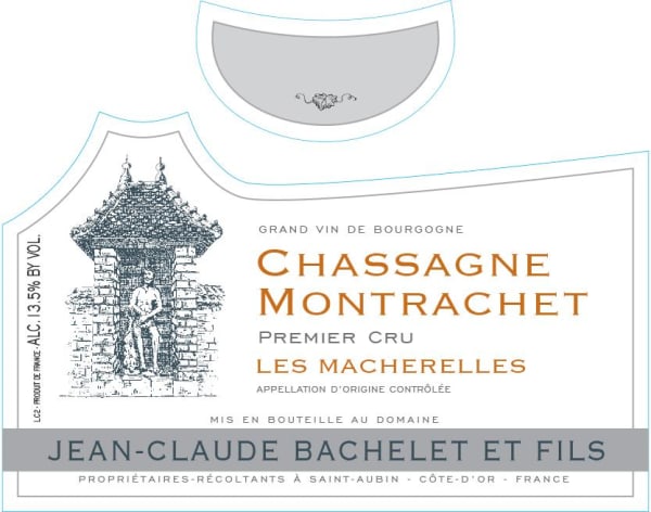 Rượu vang trằng Jean-Claude Bachelet Chassagne-Montrachet Les Macherelles Premier Cru 2017