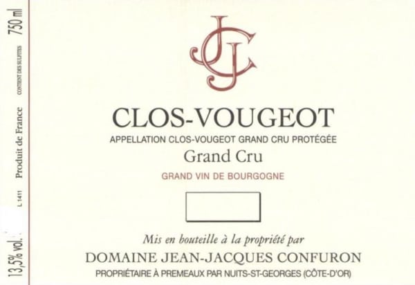 Rượu vang đỏ Jean-Jacques Confuron Clos Vougeot Grand Cru 2018