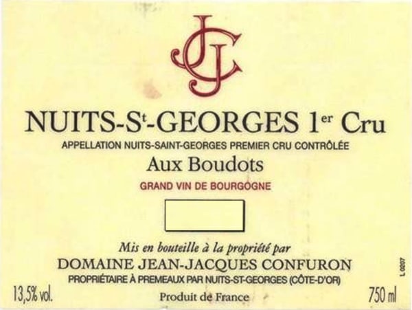 Rượu vang đỏ Jean-Jacques Confuron Nuits-St-Georges Aux Boudots Premier Cru 2005