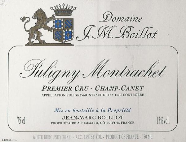 Rượu vang trằng Jean-Marc Boillot Puligny Montrachet Champ-Canet Premier Cru 2011