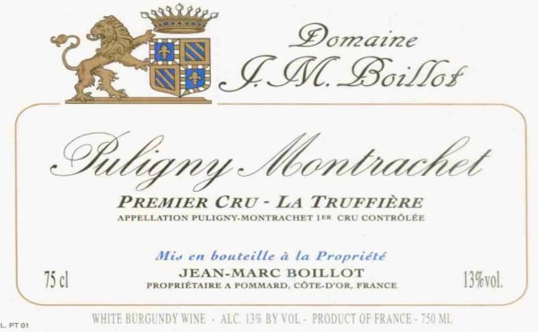 Rượu vang trằng Jean-Marc Boillot Puligny Montrachet La Truffiere 2011