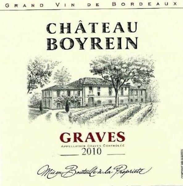 Rượu vang đỏ Jean Medeville & Fils Graves Chateau Boyrei 2010