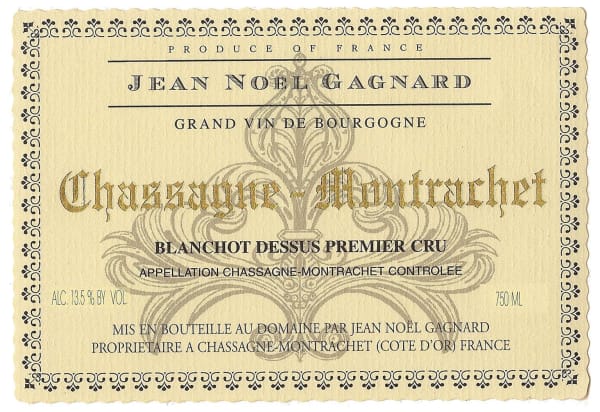 Rượu vang trằng Jean-Noel Gagnard Chassagne-Montrachet Blanchot-Dessus Premier Cru 2013