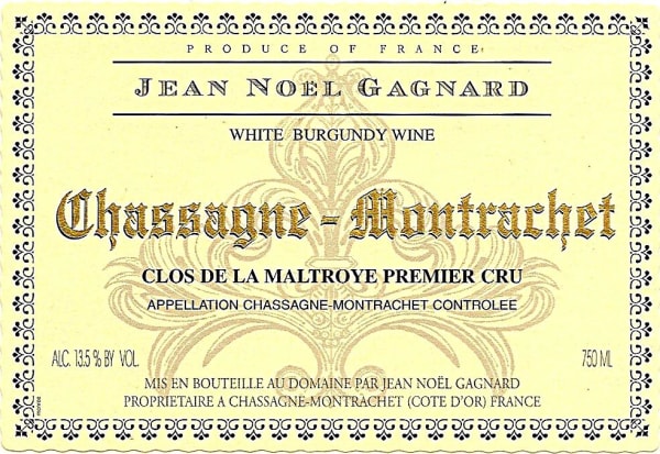 Rượu vang trằng Jean-Noel Gagnard Chassagne-Montrachet Clos de la Maltroye Premier Cru 2010