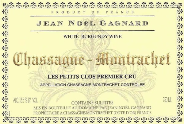 Rượu vang trằng Jean-Noel Gagnard Chassagne-Montrachet Les Petits Clos Premier Cru 2018