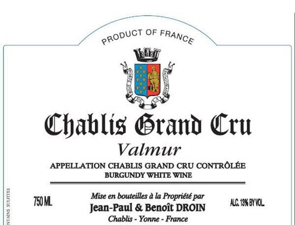Rượu vang trằng Jean-Paul Droin Chablis Valmur Grand Cru 2020