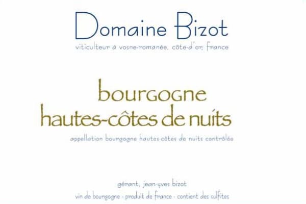 Rượu vang trằng Jean-Yves Bizot Bourgogne Hautes Cotes de Nuits Blanc 2014