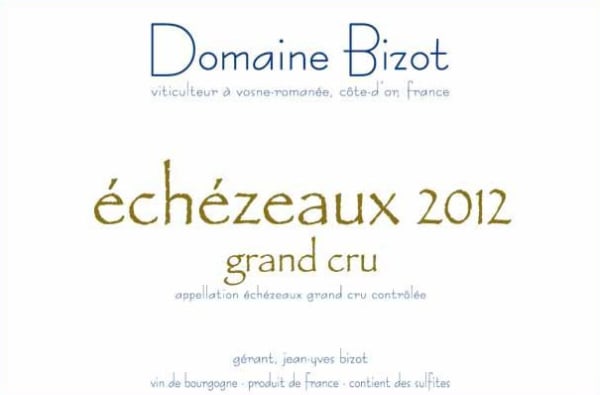 Rượu vang đỏ Jean-Yves Bizot Echezeaux Grand Cru 2012