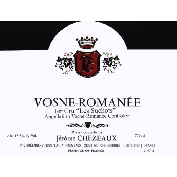 Rượu vang đỏ Jerome Chezeaux Vosne-Romanee Premier Crus Les Suchots(chai Magnum 1,5 lít) 2010