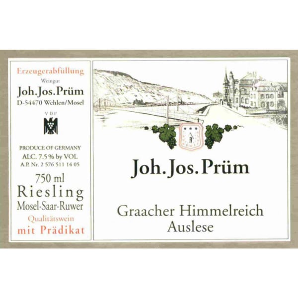 Rượu vang trằng J.J. Prum Graacher Himmelreich Gold Capsule Riesling Auslese 2005