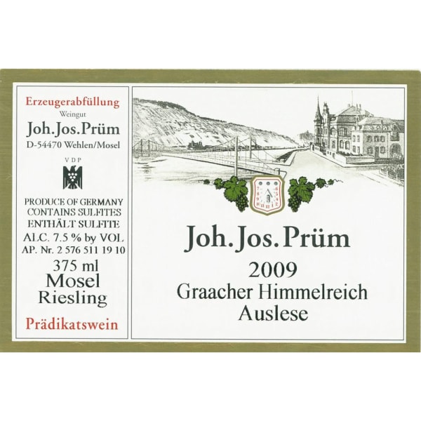 Rượu vang trằng J.J. Prum Graacher Himmelreich Gold Capsule Riesling Auslese 2009