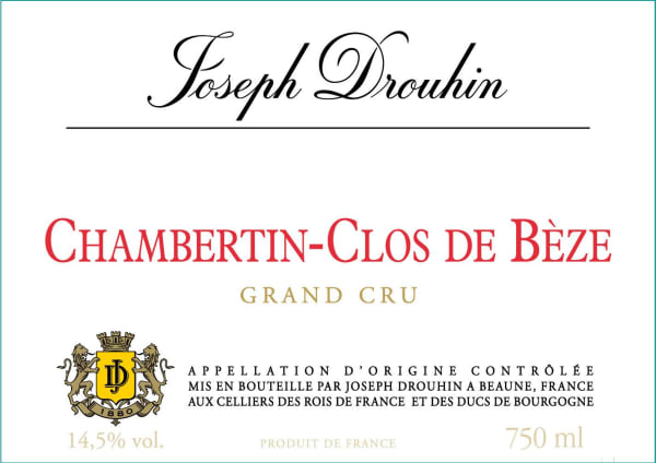 Rượu vang đỏ Joseph Drouhin Chambertin-Clos de Beze Grand Cru 2019