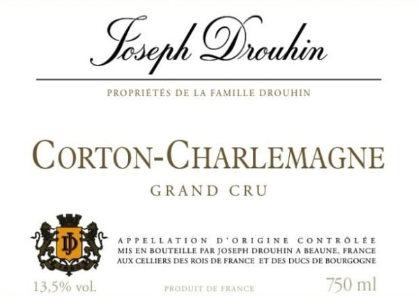 Rượu vang trằng Joseph Drouhin Corton Charlemagne Grand Cru 2009