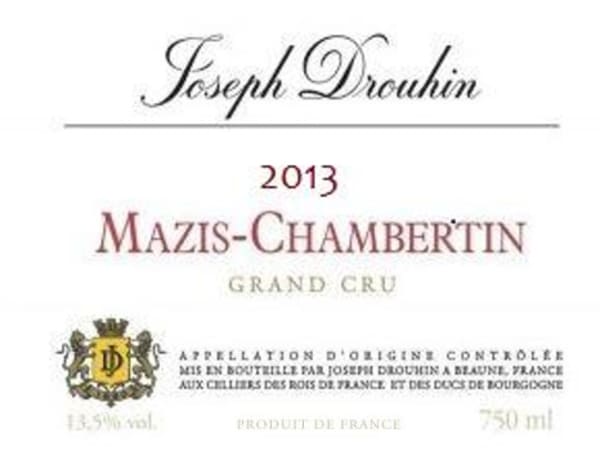 Rượu vang đỏ Joseph Drouhin Mazis Chambertin Grand Cru 2013