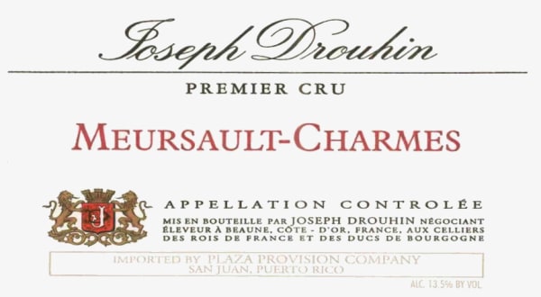 Rượu vang trằng Joseph Drouhin Meursault Charmes Premier Cru 2006