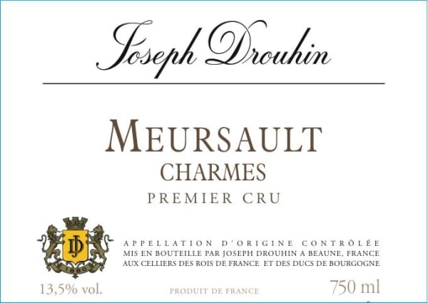 Rượu vang trằng Joseph Drouhin Meursault Charmes Premier Cru 2013