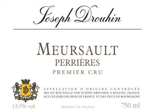 Rượu vang trằng Joseph Drouhin Meursault Perrieres 2011