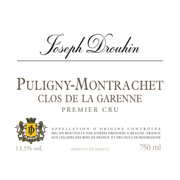 Rượu vang trằng Joseph Drouhin Puligny-Montrachet Clos de la Garenne 2013