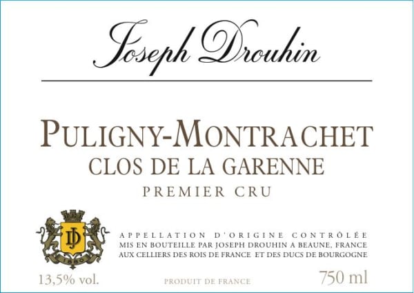 Rượu vang trằng Joseph Drouhin Puligny-Montrachet Clos de la Garenne Premier Cru 2009