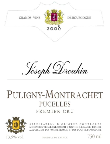 Rượu vang trằng Joseph Drouhin Puligny-Montrachet Pucelles Premier Cru 2008