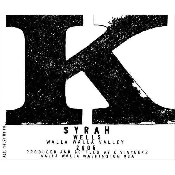 Rượu vang đỏ K Vintners Wells Syrah (chai Magnum 1,5 lít) 2006
