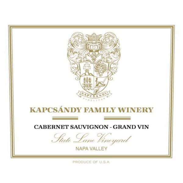 Rượu vang đỏ Kapcsandy Family Winery State Lane Cabernet Sauvignon Grand Vin 2007