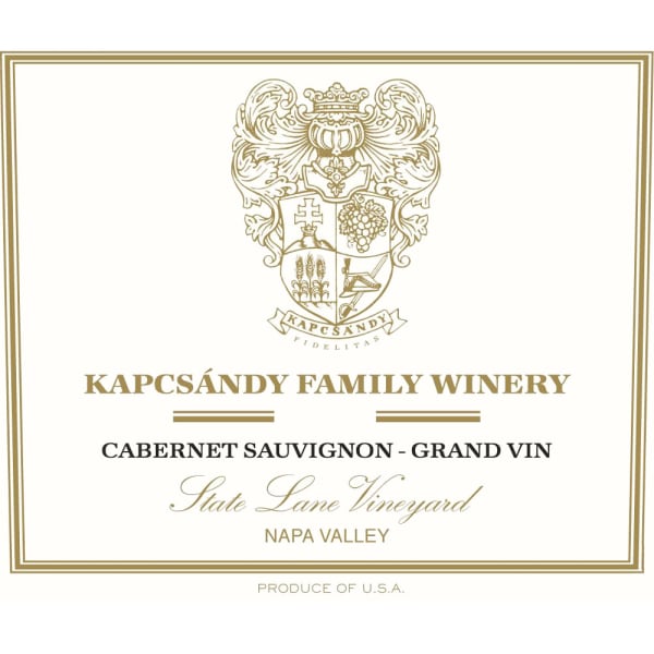 Rượu vang đỏ Kapcsandy Family Winery State Lane Cabernet Sauvignon Grand Vin 2011
