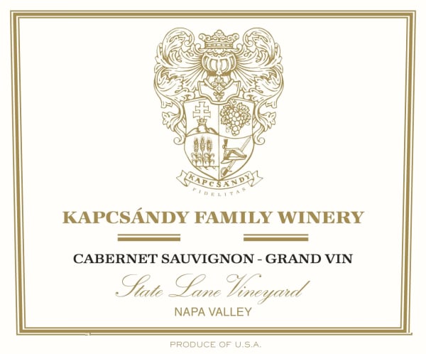 Rượu vang đỏ Kapcsandy Family Winery State Lane Cabernet Sauvignon Grand Vin 2017