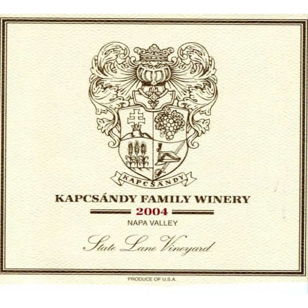 Rượu vang đỏ Kapcsandy Family Winery State Lane Vineyard(chai Magnum 1,5 lít) 2004