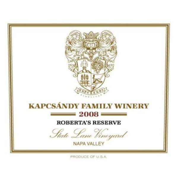 Rượu vang đỏ Kapcsandy Family Winery State Lane Vineyard Roberta's Reserve 2008