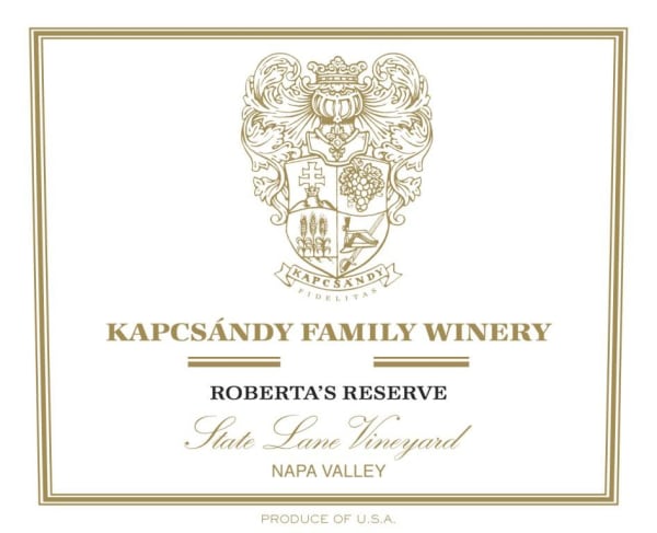 Rượu vang đỏ Kapcsandy Family Winery State Lane Vineyard Roberta's Reserve 2015