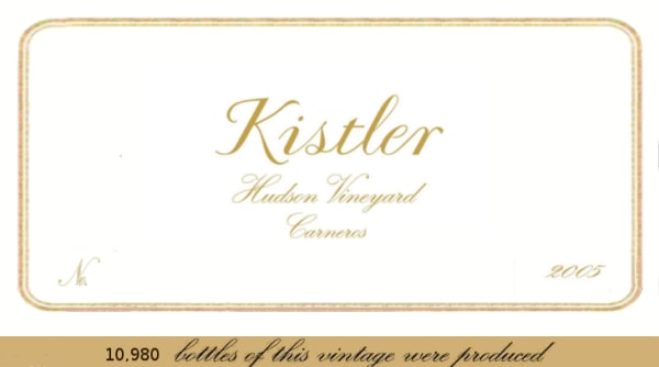 Rượu vang trằng Kistler Vineyards Hudson Chardonnay 2005