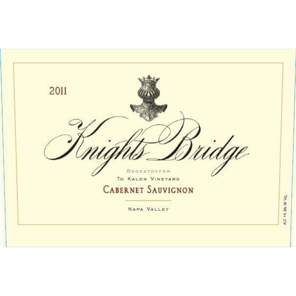 Rượu vang đỏ Knights Bridge To Kalon Vineyard Cabernet Sauvignon 2011