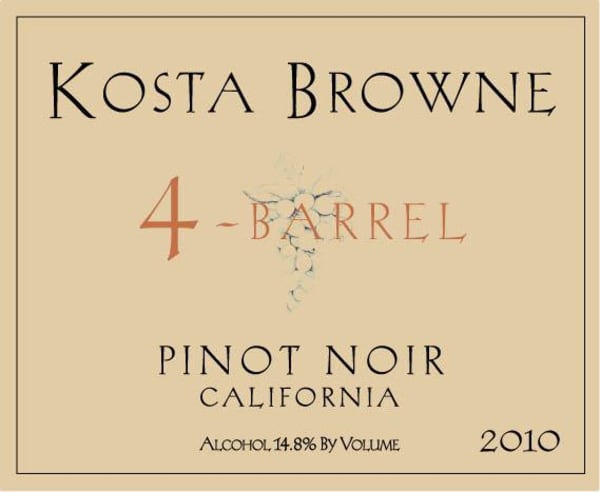 Rượu vang đỏ Kosta Browne 4 Barrel Pinot Noir 2010
