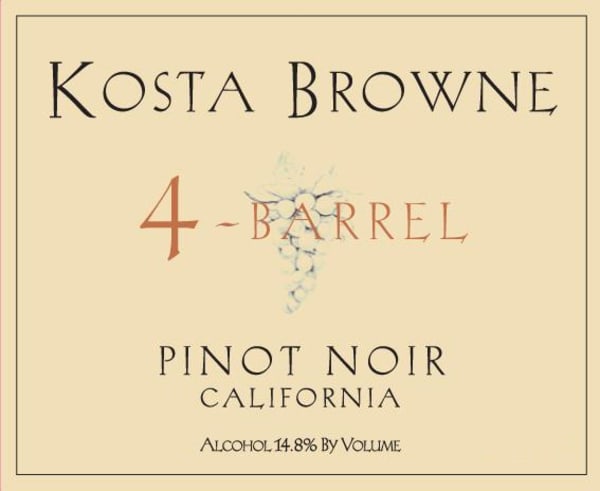 Rượu vang đỏ Kosta Browne 4 Barrel Pinot Noir 2016
