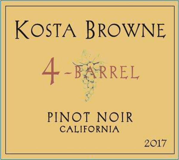 Rượu vang đỏ Kosta Browne 4 Barrel Pinot Noir 2017