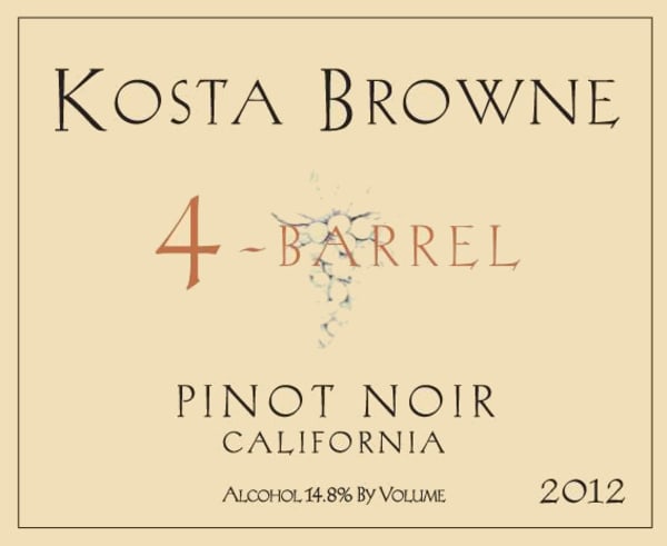 Rượu vang đỏ Kosta Browne 4 Barrel Pinot Noir (torn label) 2012