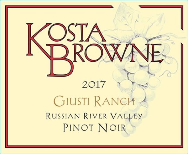Rượu vang đỏ Kosta Browne Giusti Ranch Pinot Noir (chai Magnum 1,5 lít) 2017