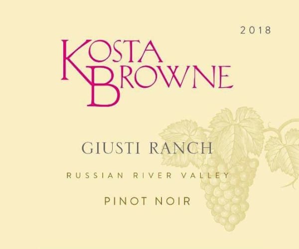 Rượu vang đỏ Kosta Browne Giusti Ranch Pinot Noir (chai Magnum 1,5 lít) 2018