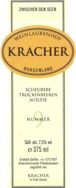Rượu vang trằng Kracher Trockenbeerenauslese Kollektion Scheurebe 2012
