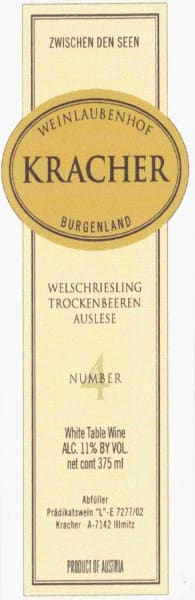 Rượu vang trằng Kracher Welschriesling Trockenbeerenauslese Kollektion 2010