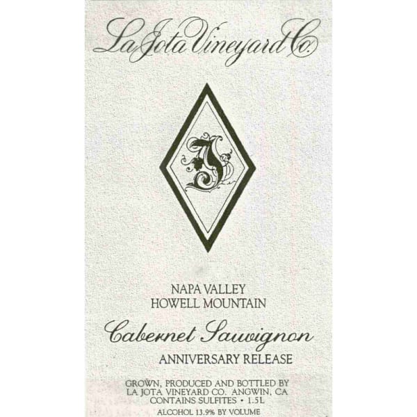 Rượu vang đỏ La Jota 15th Anniversary Howell Mt. Cabernet Sauvignon (chai 3 lít) 1996