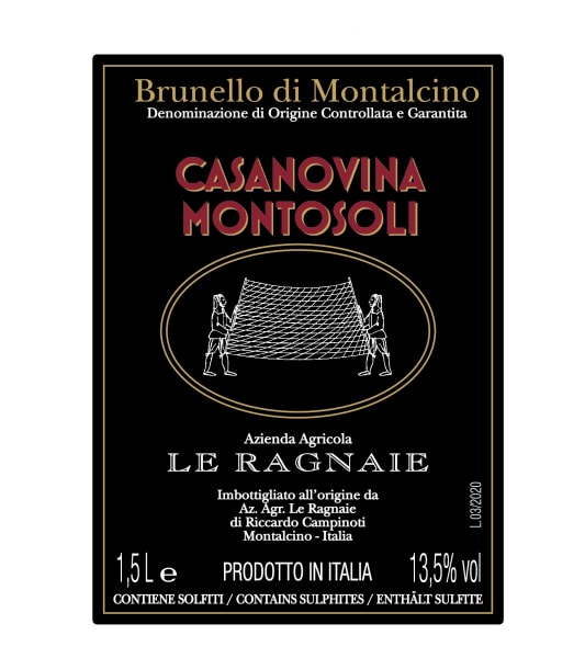 Rượu vang đỏ Le Ragnaie Casanovina Montosoli Brunello di Montalcino (chai Magnum 1,5 lít) 2018
