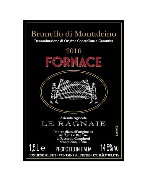 Rượu vang đỏ Le Ragnaie Fornace Brunello di Montalcino (chai Magnum 1,5 lít) 2016
