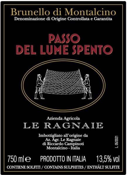 Rượu vang đỏ Le Ragnaie Passo del Lume Spento Brunello di Montalcino (chai Magnum 1,5 lít) 2018
