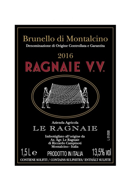 Rượu vang đỏ Le Ragnaie Ragnaie Vigna Vecchia Brunello di Montalcino (chai Magnum 1,5 lít) 2016